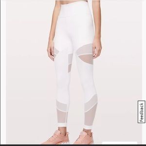 White Womens lululemon forget the sweat 25” leggings in size 6